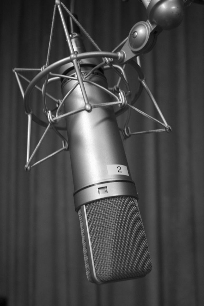 A Neumann U87 microphone
