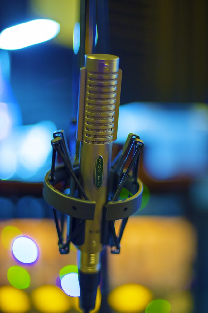A Royer R-121 ribbon microphone